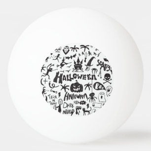 Halloween Monster Doodles Plezier Pingpongballen
