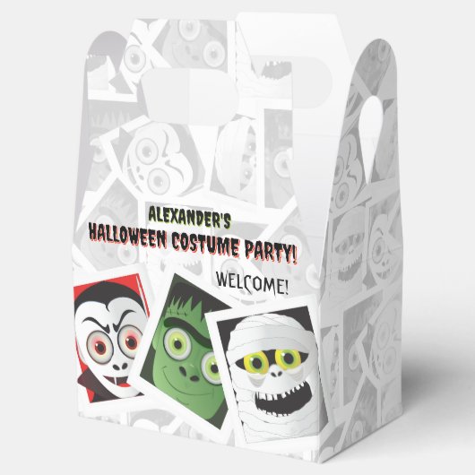 Halloween Monster Foto's Bedankdoosjes (Geopend)