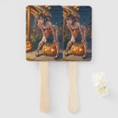 Halloween Monster Jack-o-Lantern & Bat Vixen Girl Handwaaier (Voorkant en achterkant)