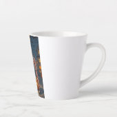 Halloween Monster Jack-o-Lantern & Bat Vixen Girl Latte Mok (Rechts)