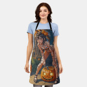 Halloween Monster Jack-o-Lantern & Bat Vixen Girl Schort (Gedragen)