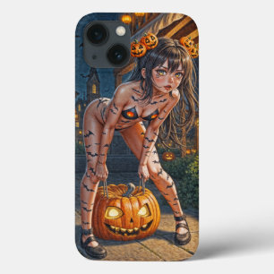 Halloween Monster Jack-o-Lantern & Vleermuis Vixen iPhone 13 Hoesje