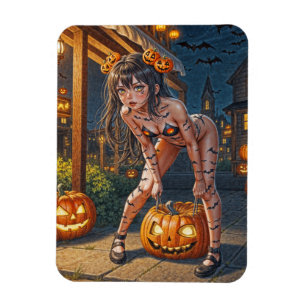 Halloween Monster Jack-o-Lantern & Vleermuis Vixen Magneet