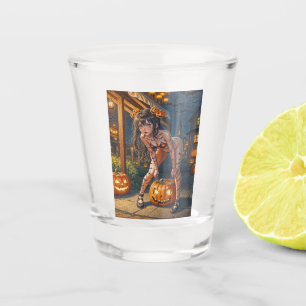 Halloween Monster Jack-o-Lantern & Vleermuis Vixen Shot Glas