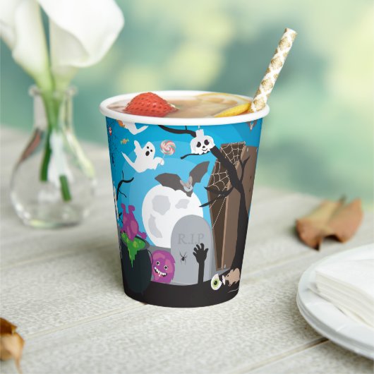 Halloween Monster Kinder Halloween Party Papieren Bekers (Insitu)