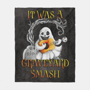 Halloween Monster Mash Ghost Graveyard Smash Fleece Deken