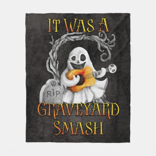 Halloween Monster Mash Ghost Graveyard Smash Fleece Deken (Voorkant)