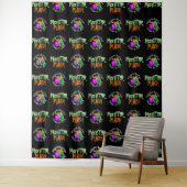 Halloween Monster Mash Step en Repareert Backdrop Wandkleed (In situ)