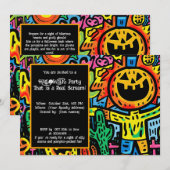 Halloween Monster Mash-Up Uitnodiging (Voorkant / Achterkant)