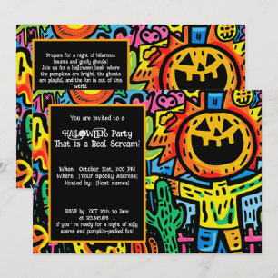 Halloween Monster Mash-Up Uitnodiging