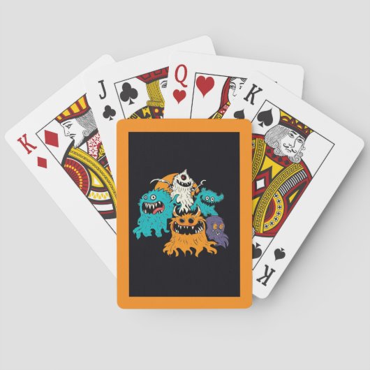 Halloween/Monster/Oktober/Herfst Pokerkaarten (Achterkant)