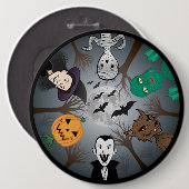 Halloween Monster Ronde Button 6,0 Cm (Voorkant /achterkant)