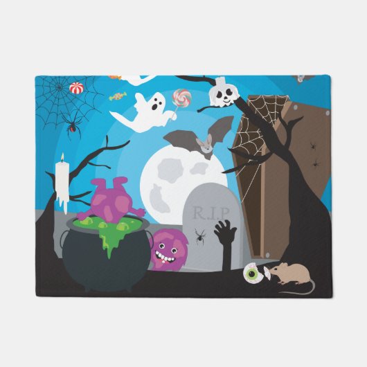 Halloween Monster Scene Deurmat (Voorkant)