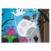 Halloween Monster Scene Groot Cadeauzakje (Achterkant)