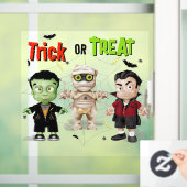 Halloween Monster Trick or treat Raamsticker (Huis)