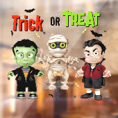 Halloween Monster Trick or treat Raamsticker (Vel 2)
