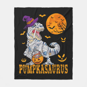 Halloween Monster Truck Mummy Dinosaur Pumpkin Tod Fleece Deken