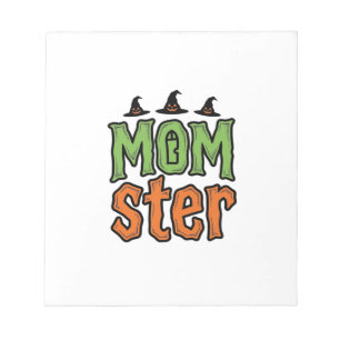 Halloween Monster Vintage Moeder Shirt Ontwerp_1 Notitieblok
