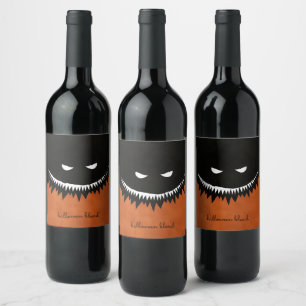 Halloween Monster Wijn Etiket