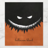 Halloween Monster Wijn Etiket (Enkel label)