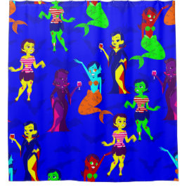 Halloween monster zeemeermin vampier zombie meisje douchegordijn
