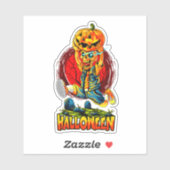 Halloween Monster Zombie die Sticker pompoen (Vel)