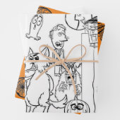 HALLOWEEN MONSTERS Enveloppement de papier ensembl (En situation)