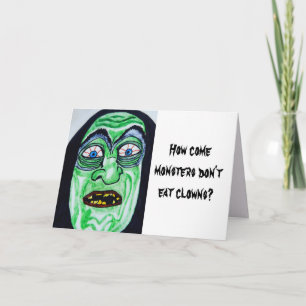 HALLOWEEN MONSTERS ETEN GEEN CLOWNS KAART