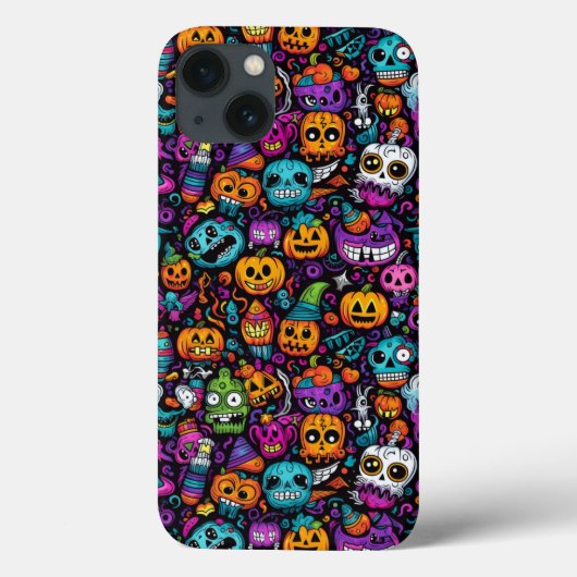 Halloween monsters iPhone case (Achterkant)
