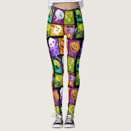 halloween monsters leggings