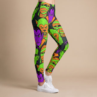 Halloween Monsters Leggings Yoga Broek voor vrouwe
