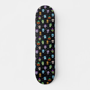 Halloween monsters maken eng grappige gezichten skateboard