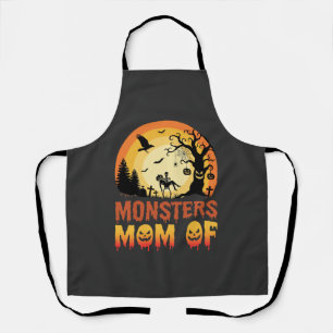 Halloween Monsters Moeder van Skeletgezin Schort