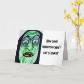 HALLOWEEN MONSTERS NE MANGE PAS DE CARTE CLOWNS (Fleur jaune)