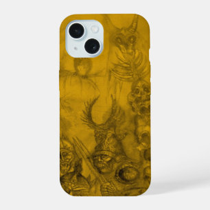 HALLOWEEN MONSTERS / ORK OORLOG Geel Fantasie iPhone 15 Hoesje