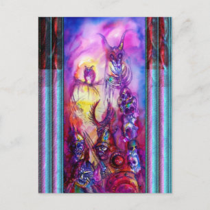 HALLOWEEN MONSTERS/ORK WAR Fantasy Briefkaart