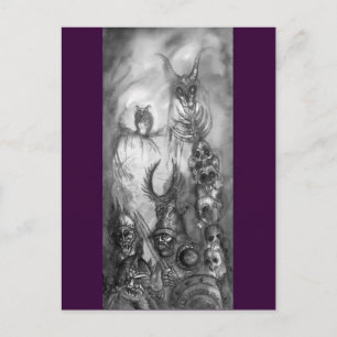 HALLOWEEN MONSTERS/ORK WAR Fantasy Briefkaart