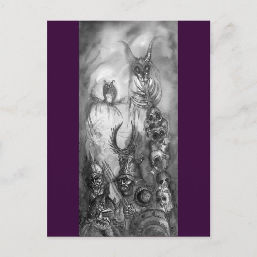 HALLOWEEN MONSTERS/ORK WAR Fantasy Briefkaart (Voorkant)