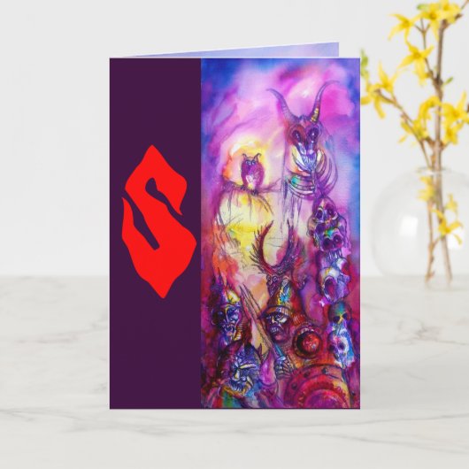 HALLOWEEN MONSTERS/ORK WAR Fantasy Kaart (Gele Bloem)