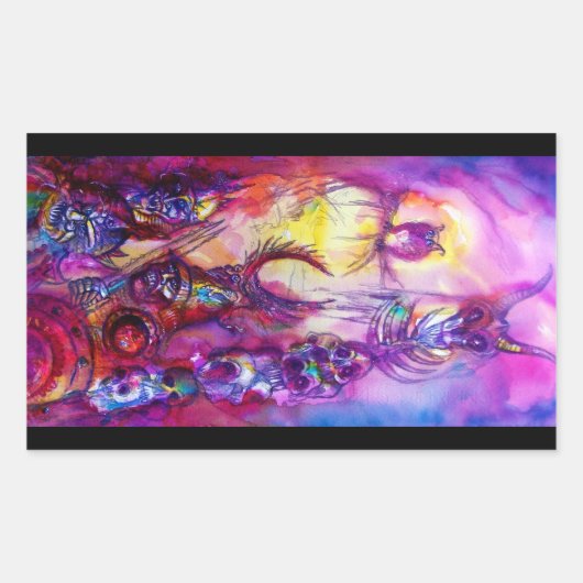 HALLOWEEN MONSTERS/ORK WAR Fantasy Rechthoekige Sticker (Voorkant)