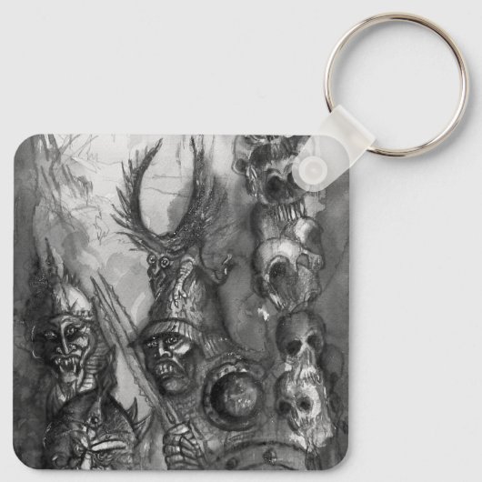 HALLOWEEN MONSTERS/ORK WAR Fantasy Sleutelhanger (Achterkant)