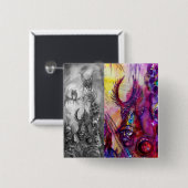 HALLOWEEN MONSTERS/ORK WAR Fantasy Vierkante Button 5,1 Cm (Voorkant /achterkant)