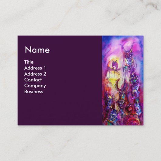 HALLOWEEN MONSTERS/ORK WAR Fantasy Visitekaartje (Voorkant)