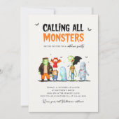 Halloween Monsters Party uitnodiging (Voorkant)