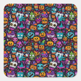 Halloween monsters stickers