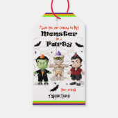 Halloween Monsters Verjaardagsfeest Cadeaulabel (Voorkant)