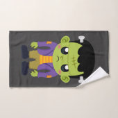 Halloween monstre Frankenstein Green (Serviette à main)