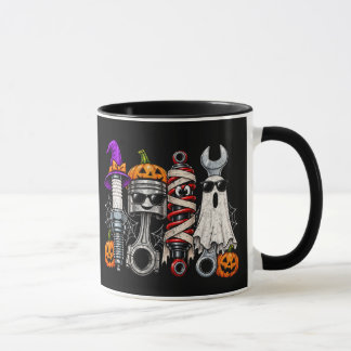Halloween monteur bemanning grappige auto-onderdel mok