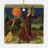  Halloween, mooie dansende heks Keramisch Ornament (Achterkant)