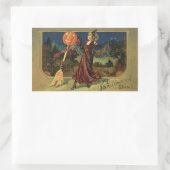  Halloween, mooie dansende heks Rechthoekige Sticker (Tas)